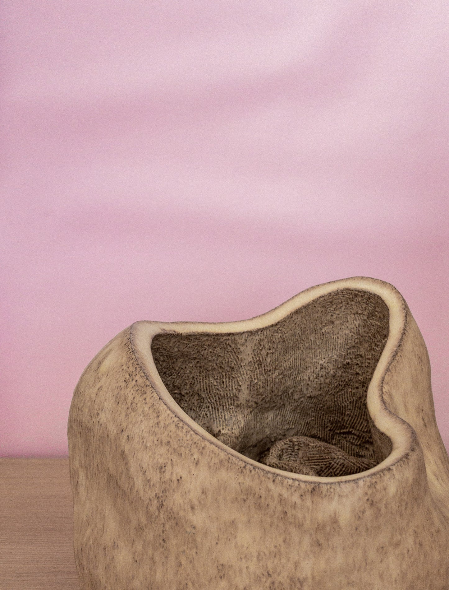 Yellow Wide Vase/Sculpture, Medium