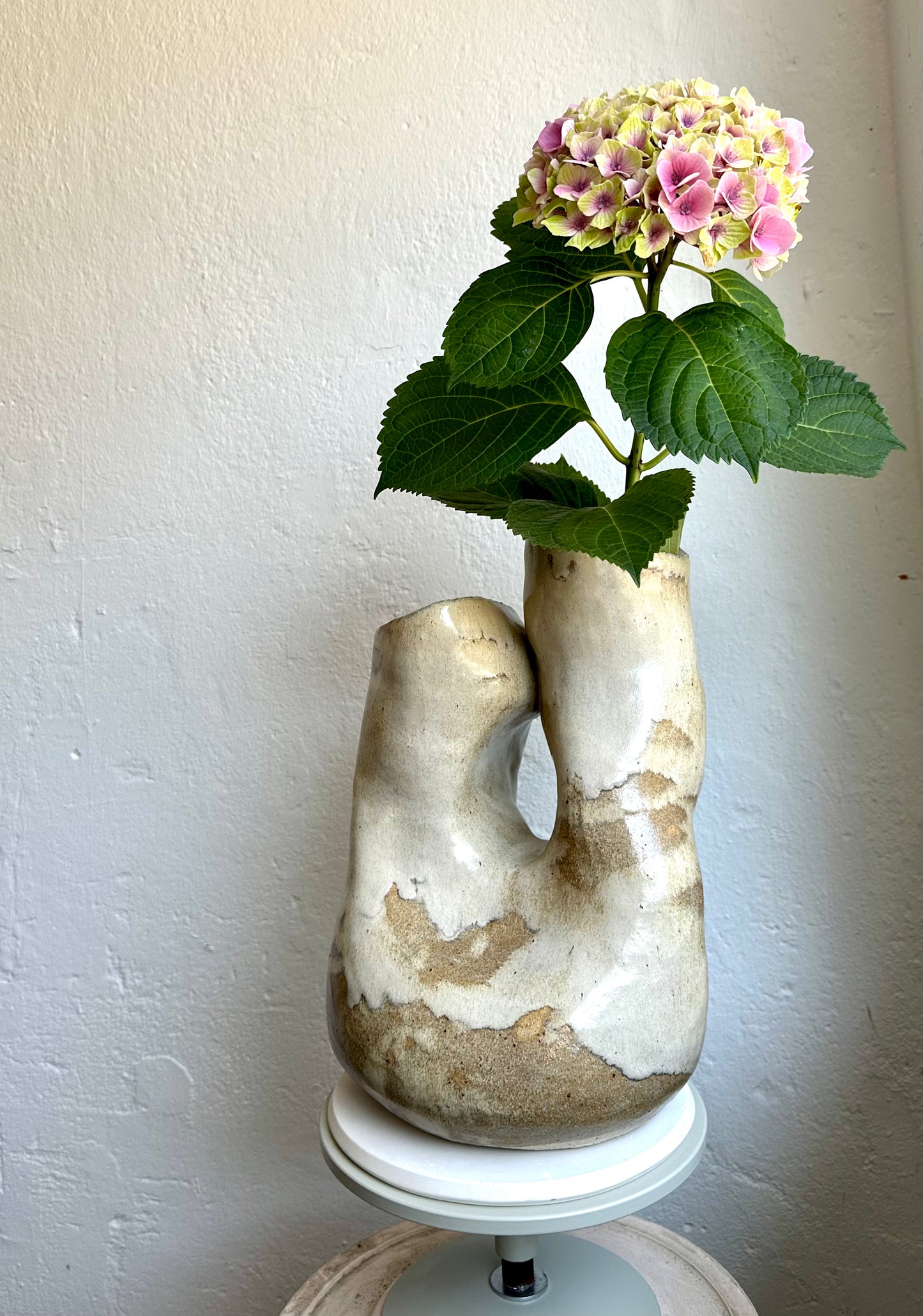 Beige Tall Vase/Sculpture, Large