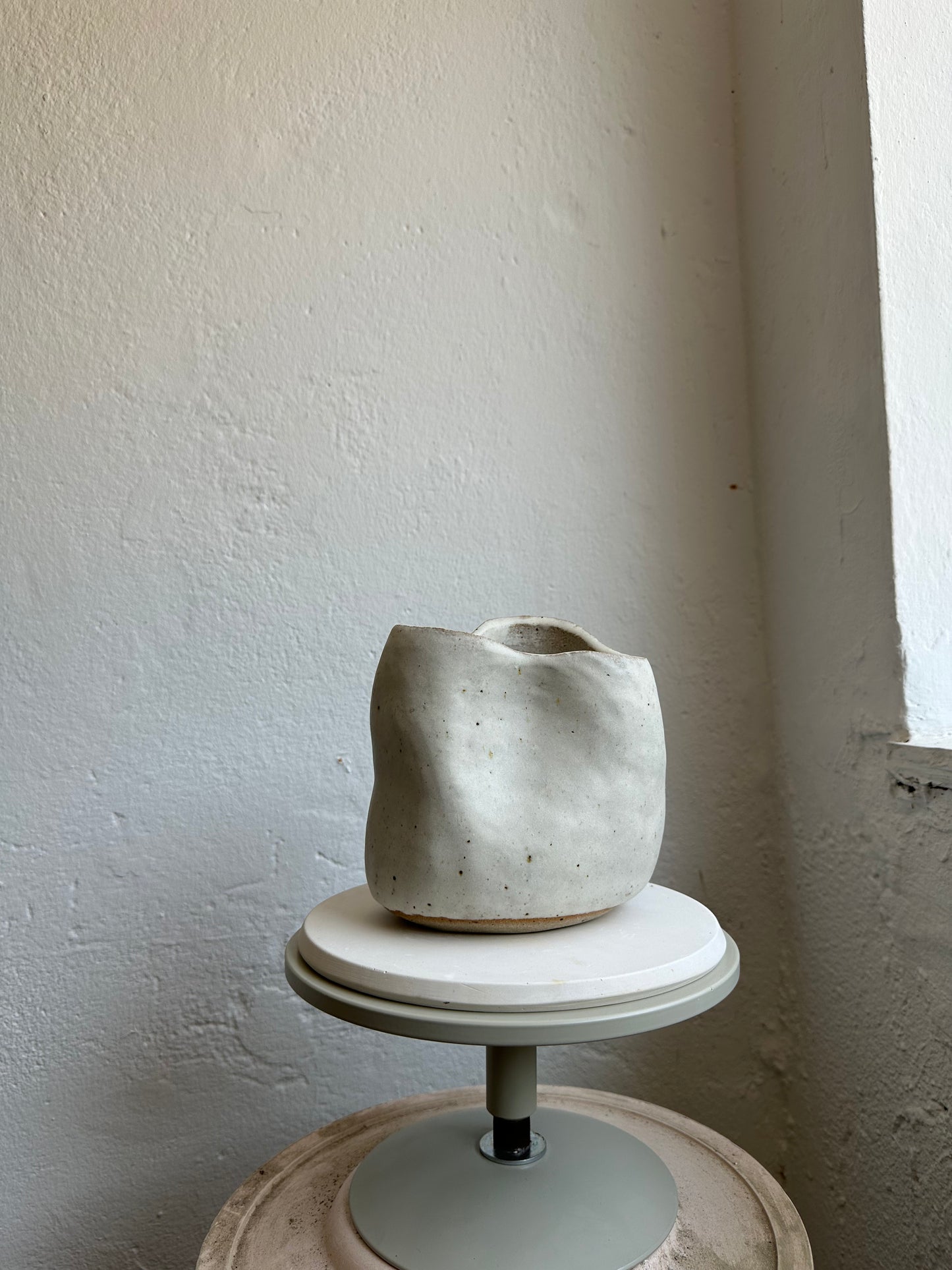 Matte White Vase, Medium
