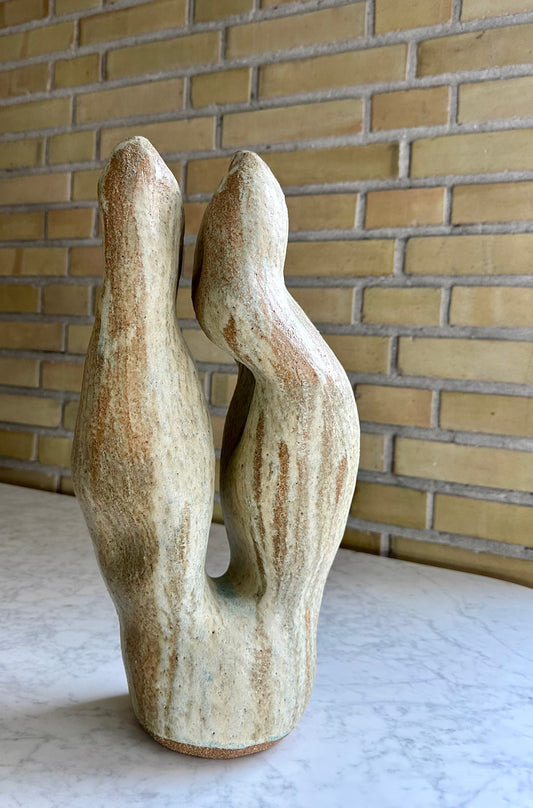 Matte Turquoise Tall Sculpture, Large